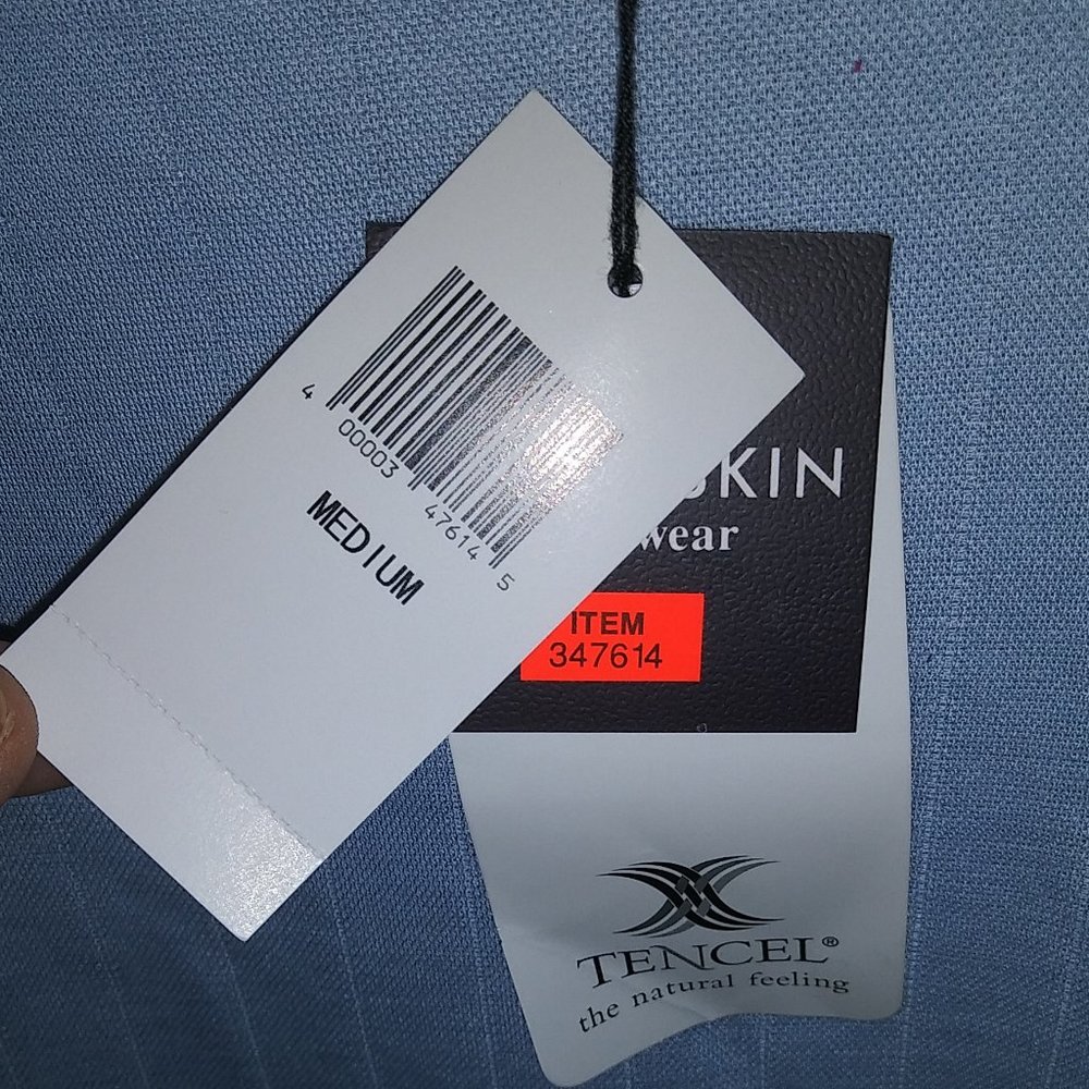 NWT Chereskin Short Sleeve Lt Blue Pull-on Shirt Med - Picture 7 of 8